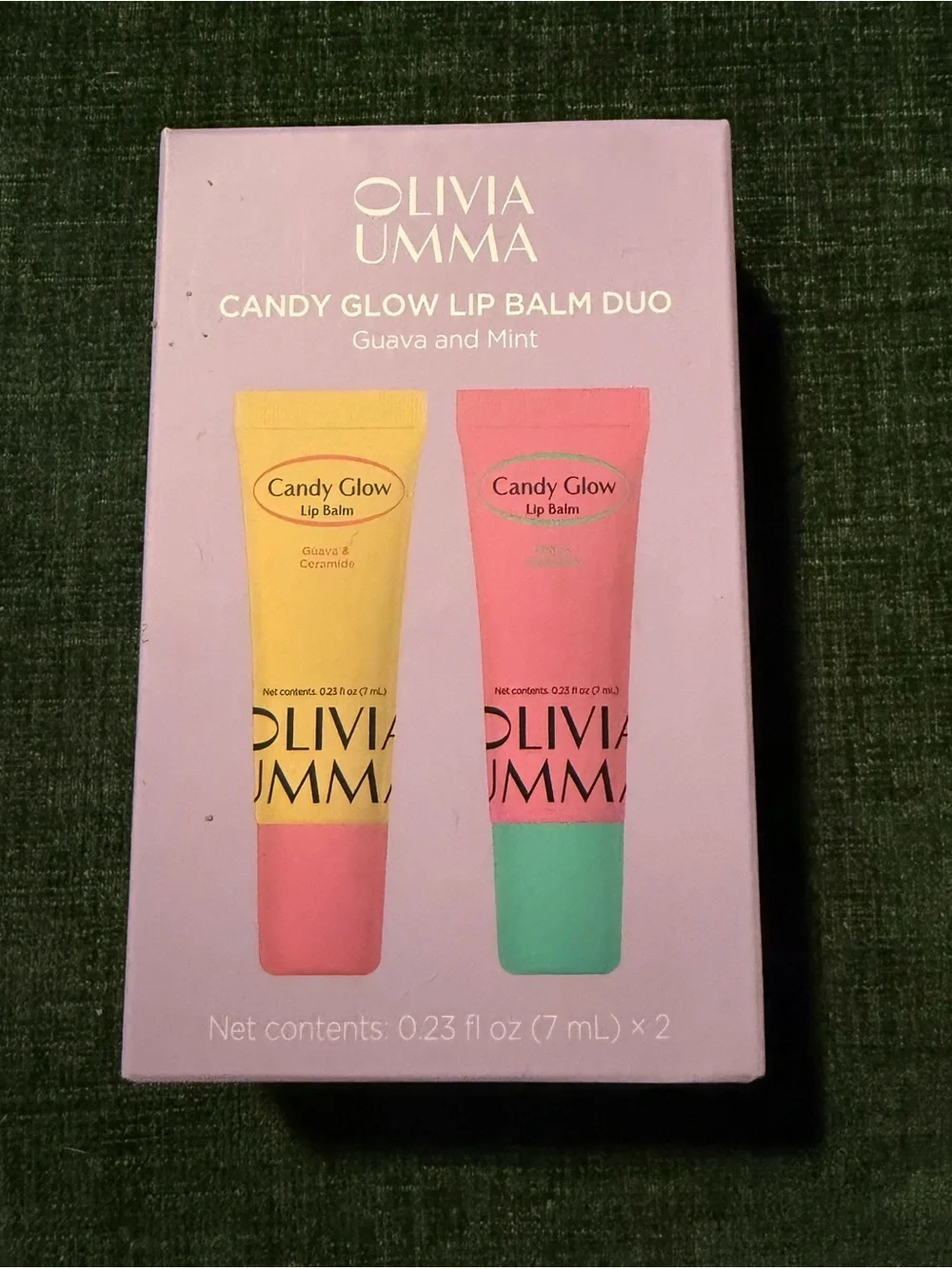 Candy Glow Lip Balm Duo — Guava (Yellow) & Mint (Pink)